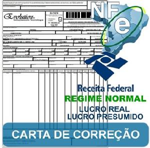 REGIME NORMAL- EMISSAO NFE CARTA DE CORREÇAO